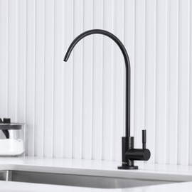 Pickwe RO Water Filter Faucet Non-Air-Gap Drinking Water Beverage Faucet for Reverse Osmosis Systems Water Filtration System 304 Stainless Steel (Matte Black)