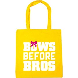 Hippowarehouse Bows before bros Tote Shopping Gym Beach Bag 42cm x38cm, 10 litres