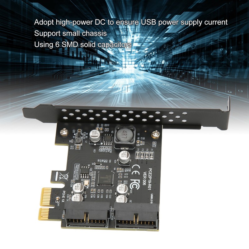 PCIE to USB 3.2 Expansion Card 5Gbps High Speed USB3.2