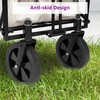 YSSOA Extended Folding Utility Wagon, 330LBS Heavy Loaded Collapsible Garden