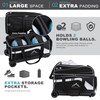 GoHimal Double Roller 2 Ball Bowling Bag with Separate Shoe