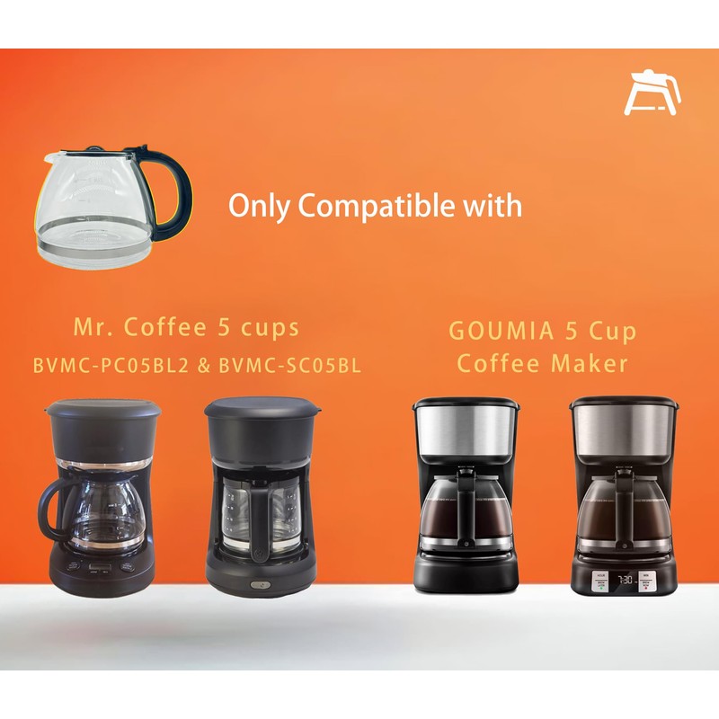 5 Cup Replacement Coffee Carafe, Fits Mr Coffee 5-cups Coffee
