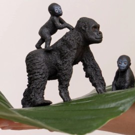 Schleich Realistic Mother And Baby Gorilla Jungle Playset Toy Figures