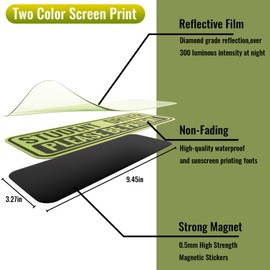 BFXM 4 PCS Student Driver Magnet for Car, Please Be Patient Student Driver, Funny Magnetic New Driver Safety Warning Bumper Sticker Signs, Reusable Movable Rookie Driver Reflective Magnets Stickers