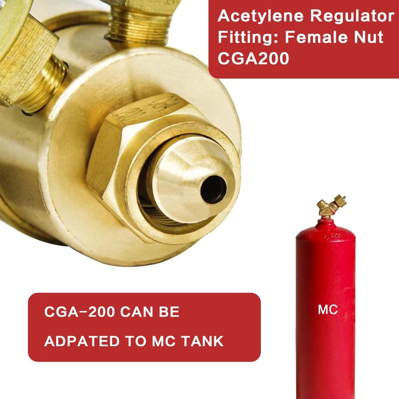 JZWELD Oxygen Acetylene Regulator Set, Welding Cutting Torch Regulators Oxygen