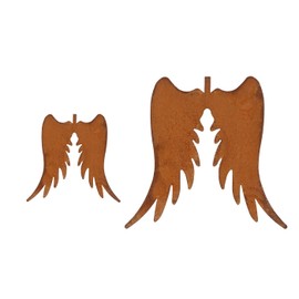 Bornhöft Angel Wings Set of 2 Angel Wings Made of Patina Metal Rust Garden Decoration Christmas Rusty Garden Stake
