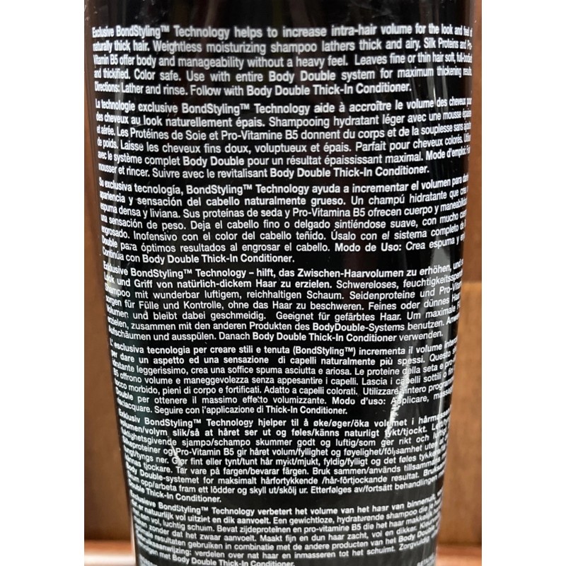 Sebastian Body Double Thick-in Shampooing 33.8oz