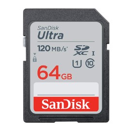 SanDisk Ultra SDSDUN4-064G-GHJNN 64GB SDXC Class 10 UHS-I Readable Up to 120 MB/s SD Card