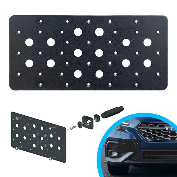 Front Bumper Tow Hook License Plate Mount Bracket for Subaru