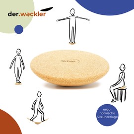 der.Wackler Cork Balance Spinner - Toy for Children & Exercise, Fitness, Therapy Device for Adults - Training Gyro, Seat Cushion & Balance Board - Promotes Balance & Coordination