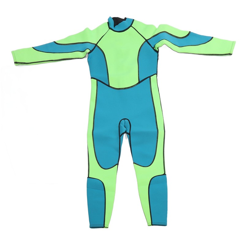 Kids Wetsuit Green Long Sleeve 2.5MM Warm Keeping UV Protection