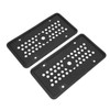 2PCS License Plate Protector Silicone Frame Soft Flexible Black 305x155mm