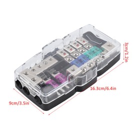 Keenso ANL Fuse Holder, 4 Way Car Audio Stereo ANL Blade Fuse Holder Distributor Blocks 0/4GA Fuses Box Block 30A 60A