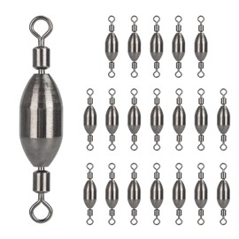 THKFISH Brass Fishing Sinker Swivel, 5 Size Trolling Weights Quick Set Up Lead Sinker with Inner with Swivel Rolling for Saltwater Freshwater,1/32-1/2 OZ