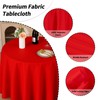 Fixwal 120 Inch Red Round Tablecloth, 6 Pack Round Table