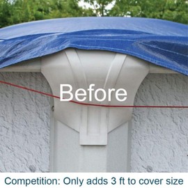 Doheny's Commercial-Grade Winter Pool Covers for Above Ground Pools | Featuring Exclusive Tear Resistant Weave | The Best Winter Covers for Le$$ Money! (24' Round, Solid - 10 Yr.)