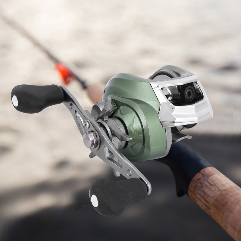 Green Aluminum Alloy Saltwater Spinning Fishing Reel Fishing Accessory(GBS201 Left