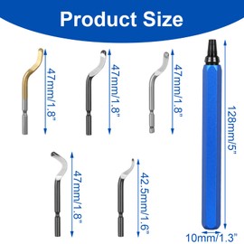Universal deburring tool with 20 high-speed steel blades, deburring tool, metal handle, hand deburrer, for 3D printers