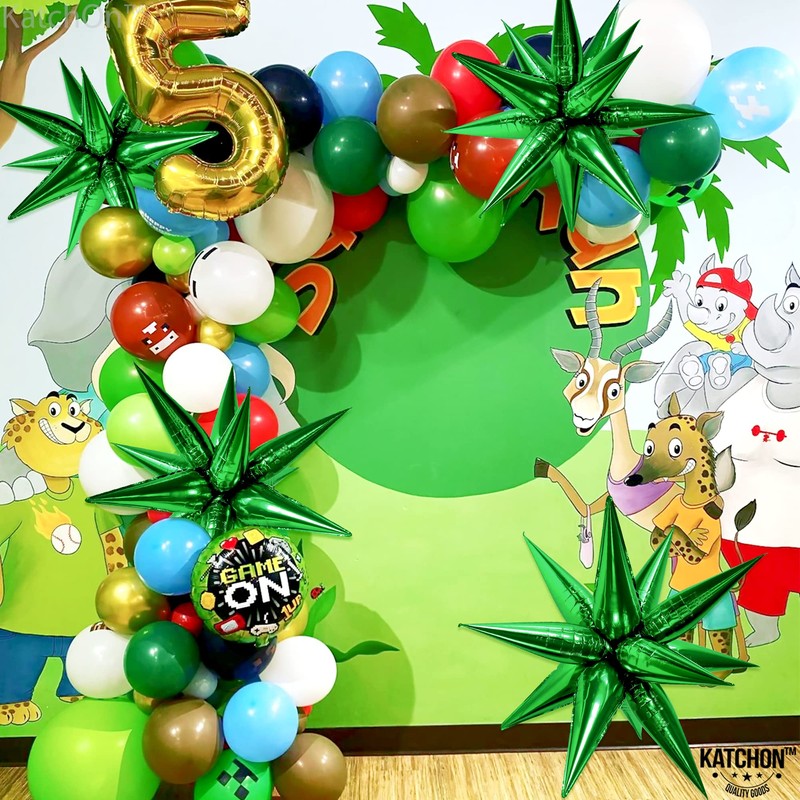 KatchOn, Big Green Star Balloons - 20 Inch Pack of