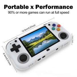 XU Mini M Retro Handheld Game Consoles, 2.8 inch IPS Screen, Built-in 128G TF Card, with 2600 mAh Battery Life 6 Hours with Case Gray