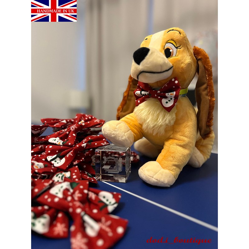 New Dogs Bow Tie CHRISTMAS Elastic Band attach COLLAR ACCESSORY