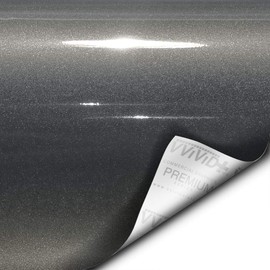 VViViD Ultra Gloss Metallic Charcoal Grey Air-Release Adhesive Vinyl Pinstripe Tape Roll (1 Inch x 20ft)