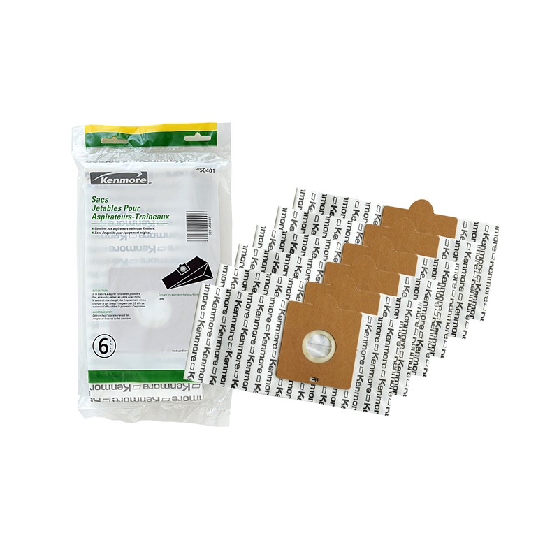 50401 Genuine Canister Vacuum Bags. Package of 6 Bags.
