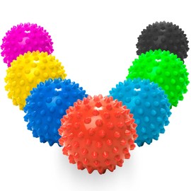 #DoYourSports Hedgehog Ball & Fascia Ball, Massage Ball, 6 cm Diameter, Lacrosse Ball for Neck, Back & Feet with Spike Surface, Ideal for Fascia Training, Acupressure Ball with Nubs, Black