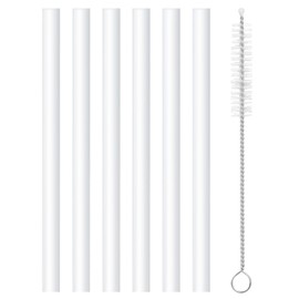 Replacement Straws Compatible with Ello Colby, Cooper,Hydra,Tumbler Water Bottle-Straw Replacement for Contigo,Pogo, ZULU Jug Cup-6 Straws and 1 Cleaning Brush