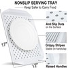 Czlizdyt Non Slip Serving Tray with Handles, Food Trays for