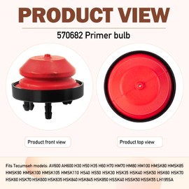 570682 570682A 570629B Primer Bulb Replace Tecumseh Snowblower AV520 HMSK100 HMSK105 HMSK110 & Troybilt 751-10888a 951-10639A 951-10639A 751-10639 Snowblower (2pack)