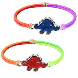 flintronic Horse Bracelet, Mood Bracelet with Pendant for Children, Colour Changes, Children's Bracelet in Bright Rainbow Colours, Children's Birthday Party Favours, for Boys and Girls, 1, 1