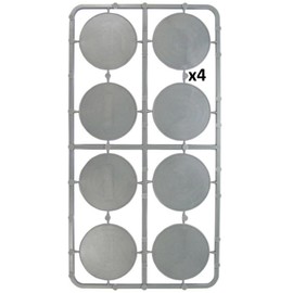 Warlord Games 32pcs 40mm Round Plastic Lipped Miniature Bases