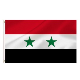 LARGE Syrian Flag, 3x5Ft Syria Flags Banner For Indoor Outdoor Decoration of Canada Yards.Parade Or Express Mood