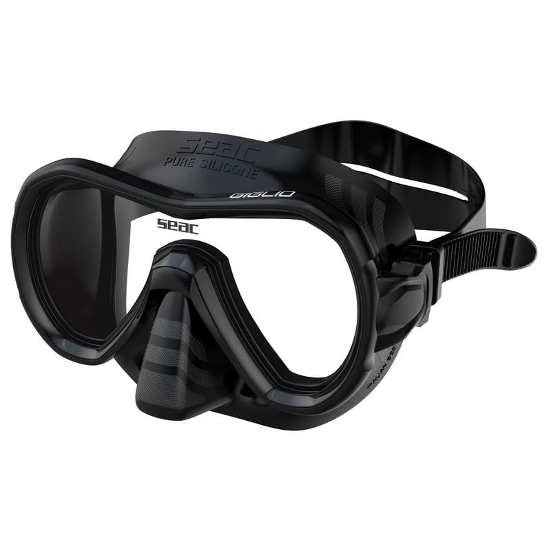 SEAC Unisex Giglio Snorkeling Mask, S/Bl Black