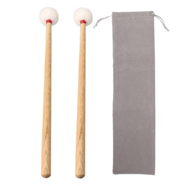 Lovermusic 14 Inch Medium Hard Maple Handle Mallet Timpani Stick 3.5cm Felt Head Pack of 2