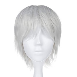 CoolChange Cosplay Perücke von Ken Kaneki für Tokyo Ghoul Fans | Weiß