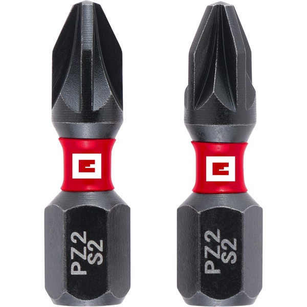 Original Einhell Impact Bits 2 Piece 25mm PZ2 (S2 Steel