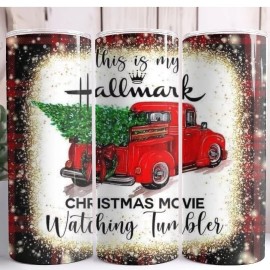 Country Grace With Alisha Christmas Movie Watching Tumbler 20oz Skinny Tumbler Custom Insulated Drinkware