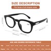 AQWANO Computer Reading Glasses Blue Light Blocking -4 Pack Round
