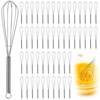 LOLYSIC 50PCS 6 Inch Mini Whisk Bulk Small Whisks, 304