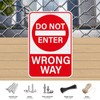 YIKIADA 2 Pack Do Not Enter Wrong Way Sign 18