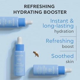 Apivita Aqua Beelicious Booster hidratante y refrescante 30 ml – con extracto de flores, miel y ácido hialurónico – hidratación intensa y protección antioxidante