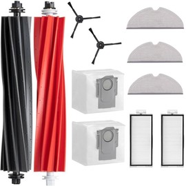 JIEYOUTA Kit de Accesorios de Repuesto para Aspiradoras Robticas Compatibles con Roborock Q5 ProQ8 Max, 2Cepillos de Rodillo, 2Cepillos Laterales,... 