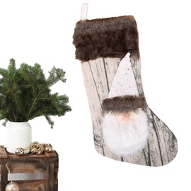 Tischdeckenshop24 Decorative Christmas Boots Gnome to Fill 20 x 45 cm Premium Quality Fabric Santa Boots for Christmas