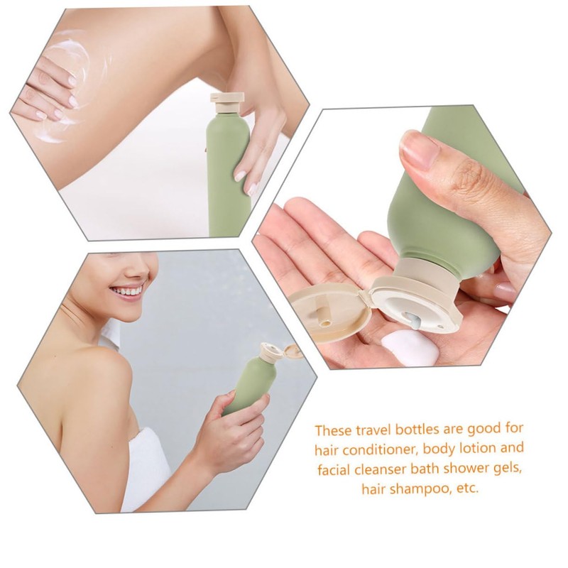 Gatuida Travel-Sized Flip Cap Bottle Empty Plastic Squeeze Bottle Leakproof
