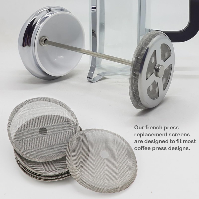 10Pcs Coffee Press Filters, Coffee Press Replacement Filter, Reusable Stainless