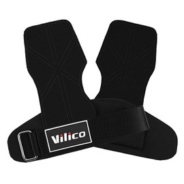 Leather Weight Lifting Gloves Wrist Straps for Weightlifting, Adjustable Weight Lifting Straps Cobra Grips, Gym Strap Gym Gloves for Men Women (Black)