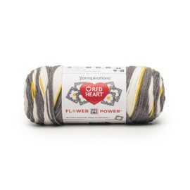 Red Heart All in ONE Flower Power Daisy do Yarn - 3 Pack of 8.8oz/250g - 100% Acrylic - #4 Worsted (Medium) - 417 Yards - Knitting/Crochet