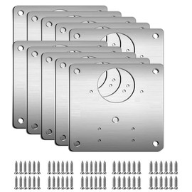 Hinge Repair Plate, 4PCS Cabinet Hinge Repair Plate with Holes, Stainless Steel Hinge Repair Brackets with Screws Kitchen Cupboard Door Hinge Repair Brackets